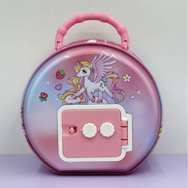 Image of Money Saving Bank with Coin Slot / /Creative Cartoon Design Money Bank / /Plastic Piggy Bank for Boys & Girls (Pack of 1) (Magical Unicorn Piggy - Pink)