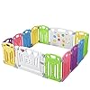 Baby playpen kids activity centre safety play yard home indoor outdoor new pen multicolour classic set 14 panel  urban country home decor