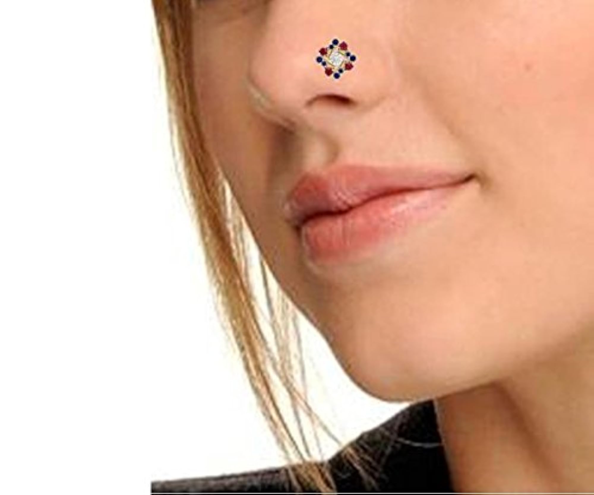 Women's 18K Gold Plated 925 Sterling Silver Flower Cubic Zirconia Nose Pin Stud