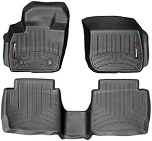 WeatherTech Custom Fit FloorLiner for Ford Fusion / Lincoln MKZ, 1st & 2nd Row Black (44483-1-2)