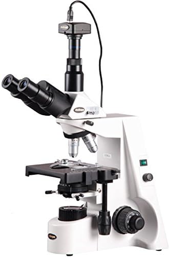 AmScope T690C-9M Digital Trinocular Compound Microscope, 40X-2500X Magnification, WH10x and WH25x Super-Widefield Eyepieces, Infinity Objectives, Brightfield, Kohler Condenser, Double-Layer Mechanical Stage, Includes 9MP Camera with Reduction Lens and Software