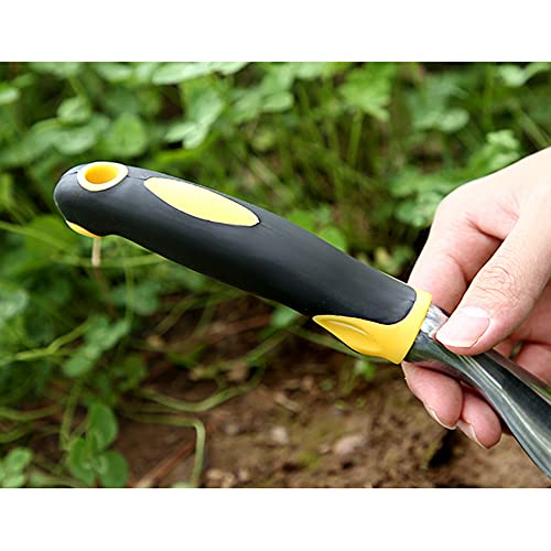 Pala de jardín de aleación con mango amarillo de goma miniatura 2