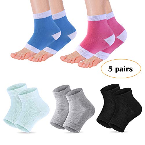 Heel Moisturizing Socks - Codreamauto Moisturizing Gel Heel Sleeves Toeless Spa Gel Socks - Humectant Moisturizer Heel Balm Foot Treatment Care Heel Softener