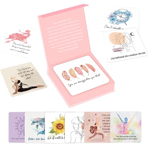 Cartes d'affirmation et plateau d'encouragement positif pour votre bureau