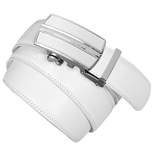 Itiezy Men's Leather Ratchet Dress Belt With Automatic Buckle Sliding Belt For Men In Gift Box #TOP1