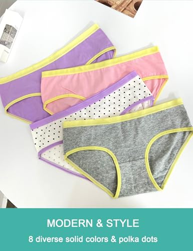 Kiench Teen Girls Underwear Cotton Briefs Panties Pack of 83
