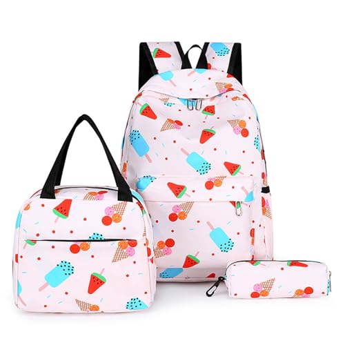 Cartable école primaire avec trousse et sac repas pour élève de 6 ans et plus