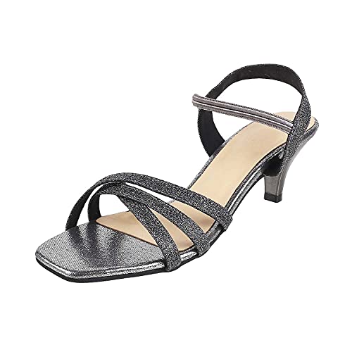 Image of Metro Women's Gold Glitter Party Fashion Heel Sandals