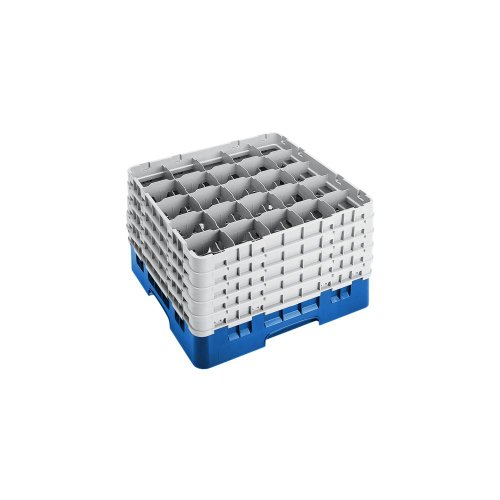 Cambro Camrack 25 Comp Full Size Glass Rack w/ 5 Extenders, Blue - Case = 2