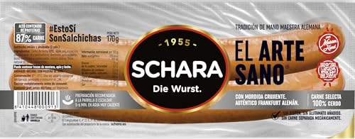 Schara Artesano - Salchicha cocida y ahumada, 170 g, 2 unidades
