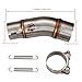 Lesiyou Motorcycle Muffler Mid Pipe, Muffler Adapter Connect Pipe Compatible with Kawasaki Ninja 400 Z400 2018 2019 2020 2021 2022 2023 Ninja 500 2024