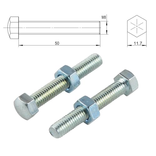 Vis et boulons M8x50 d'axe de bras oscillant aux normes constructeurs - 4