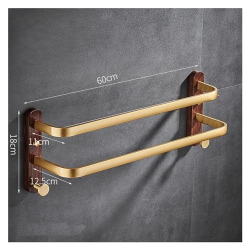 Toallero de madera maciza de lujo con tres niveles para baños elegantes 3