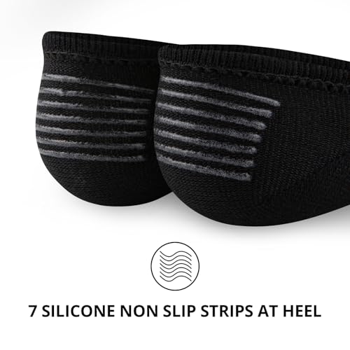 COOVAN No Show Socks Men Cotton Low Cut Short Socks for Men Invisible Casual Thin Socks with Non Slip Grip(6 Pairs)2