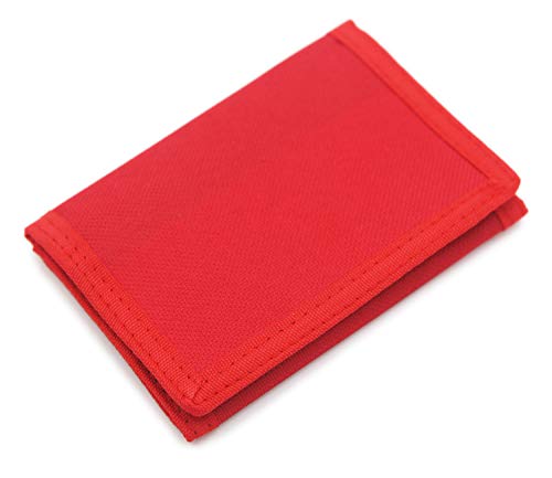 Image of AI-DEE RFID Trifold Canvas Outdoor Sports Wallet for Kids - Front Pocket Wallet with Magic Sticker