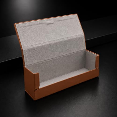 Image of First Lens Sunglasses Case, Portable Triangular Foldable Eyeglass Case, Hard Shell Protective Eyewear Holder for Men and Women