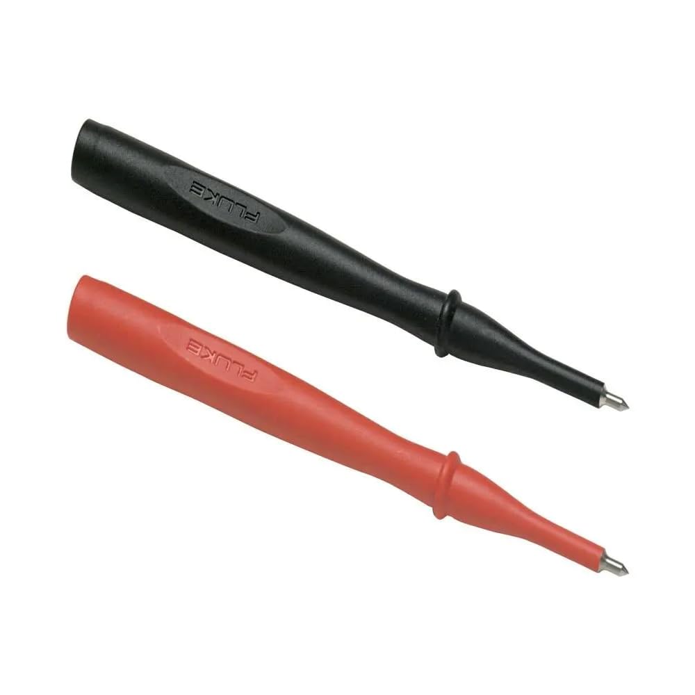Fluke TP38 2 Piece Slim Reach Insulated Test Probe Set with Stainless Steel Tip, 1000V Voltage, 10A Current