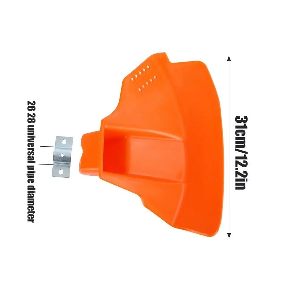 Protector de desbrozadora, Cubierta de protección de césped, Piezas de Mantenimiento de reparación de jardín aptas for Tubos de 26mm a 28mm Piezas de cortacésped(M)
