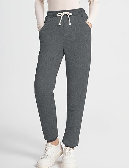 PEHMEA Women's Sherpa Lined Sweatpants Winter Warm, Fleece Joggers for Athletic Lounge - Image 3