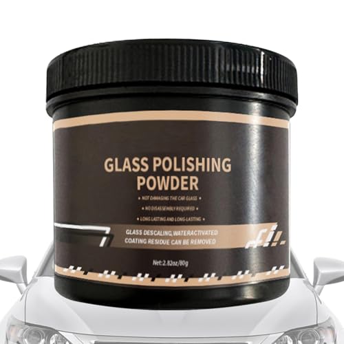 Poudre pour polir le verre : pâte à polir le verre de haute qualité, polisseuse pour verre qui aide à éliminer les remousses | Parfait pour polir les miroirs des fenêtres et des surfaces en verre,