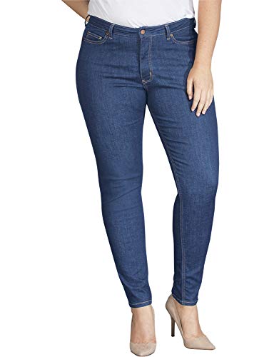 Dickies Women's Perfect Shape Denim Jean-Skinny Stretch Plus Size, Stonewashed Indigo Blue, 22WRG