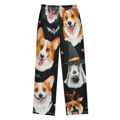 ZZXXB Puppy Dogs Happy Halloween Boys Long Pants Soft Trousers Elastic Waist Kids Lounge Bottoms with Pockets S-XL2