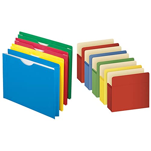 Pendaflex File Jacket, Letter Size, Assorted Colors, 2-Inch Expansion, Acid Free