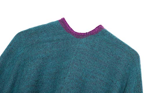 Urban CoCo Women's Color Block Shawl Wrap Open Front Poncho Cape4