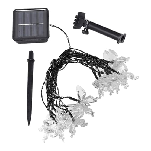 Toddmomy Guirnalda Luces Solares de Insecto LED para Jardín Patio Césped Decoración Exterior Fiesta