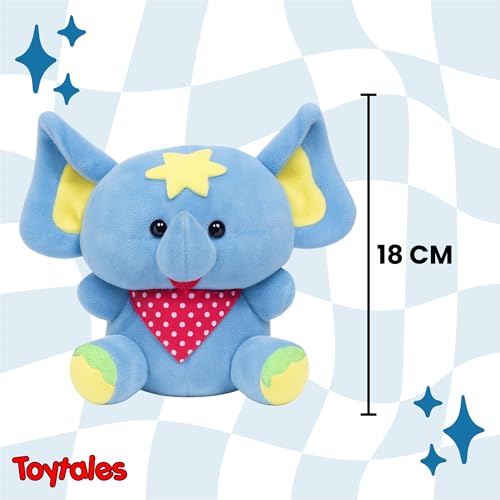 Image of TOYTALES Soft Toys Combo Pack Cute Sitting Dog & Flora Elephant Plush Toy Set for Kids, Stuffed Plushies for Girls & Boys, Baby Gift Soft Toys (Pack of 2)