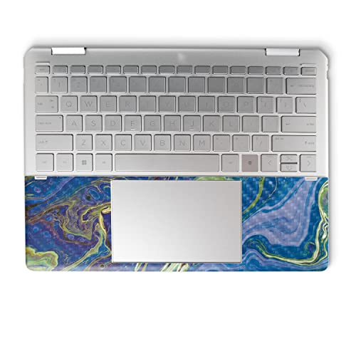 Image of MightySkins Carbon Fiber Skin Compatible with HP Spectre x360 14 inch (2022) Full Wrap Kit - Blue Pour | Protective, Durable Textured Carbon Fiber Finish | Easy to Apply | Made in The USA