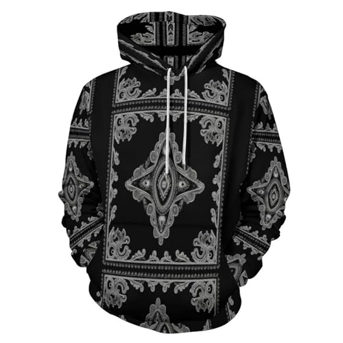 Sweat-shirt Harajuku streetwear noir imprimé et survêtements amples automne