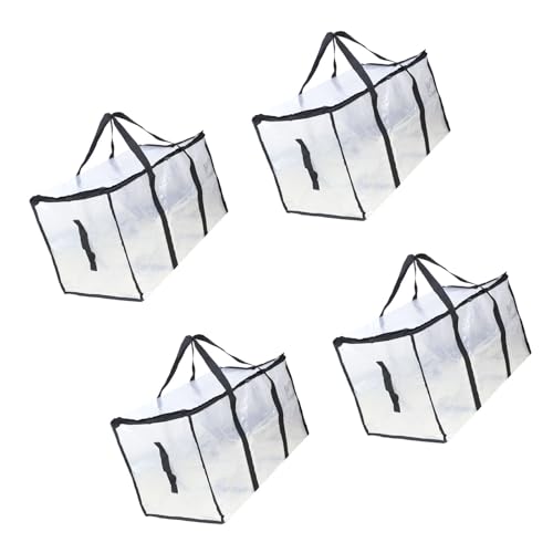 Sacs de rangement transparents zippés grand format gain de place x4 - 7