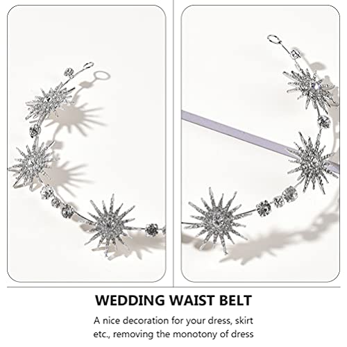 2Pcs Star Design Bridal Crystal Wedding Waist Applique Wedding Party Dress Rhinestone Belts for Bride and Bridesmaid4