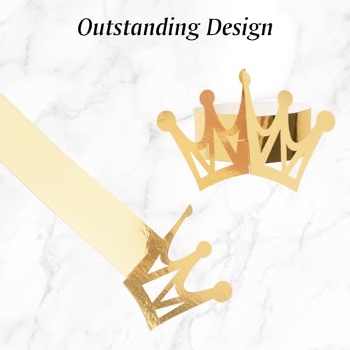 URROMA Gold Reflective Napkin Holder Rings - Image 3