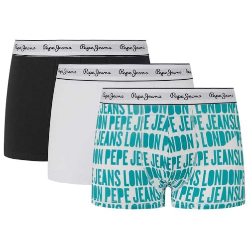 Pepe Jeans Herren Ao Logo Tk 3P Trunks, Blue (Turquoise Blue), M