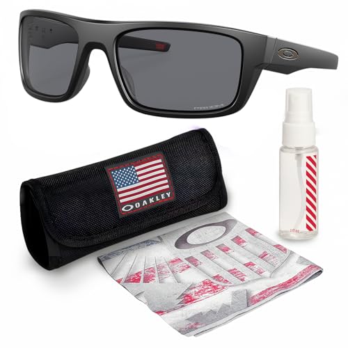 Oakley OO9367 DROP POINT – Polarized/Non-Polarized - Rectangle Sunglasses with Official Eyewear Kit Bundle