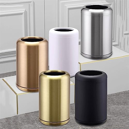 Caneca de basura de acero inoxidable para cocina sin tapa miniatura 3