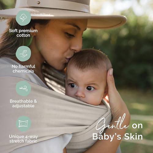 image for Boba Baby Wrap Carrier – Original Baby Sling Carrier for Newborns (7