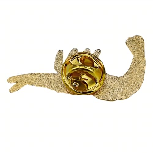 Image of Glittery Shrimp Lapel Pin, Cute Shiny Shrimp Brooch, Enamel Metal Badge, Backpack Jewelry Accessory for Women, Men, Girls, Boys, Teens, Adults