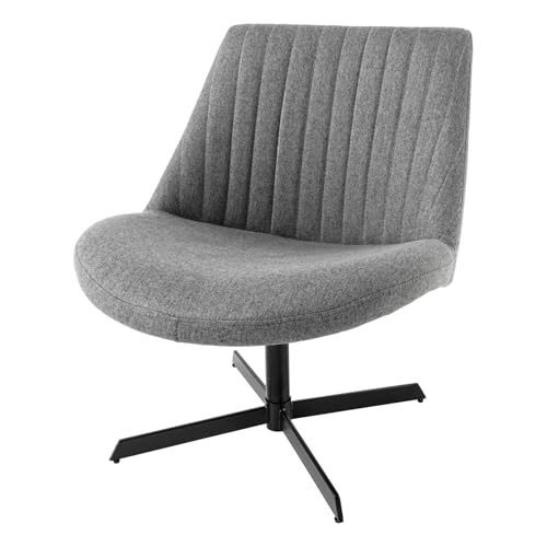 Riess Ambiente 360° Drehbarer Sessel Lounger - grau schwarz - Strukturstoff Stahl - Loungesessel Polstersessel Riess Ambiente 360° Drehbarer Sessel Lounger - grau schwarz - Strukturstoff Stahl - Loungesessel Polstersessel