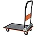 S.Walt Orange Folding Platform Hand Truck 330 lbs Capacity, Heavy Duty Steel Flatbed Dolly with 360° Silent Wheels, Foldable Push Cart for Warehouse, Home, and Office Use