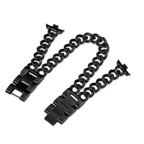 MVRYCE Band Compatible with Mi Band 8 Pro WatchBands, Adjustable Stainless Steel Metal Watchband Smart Bracelet Replacement Band for Mi Band 8 Pro (Black)