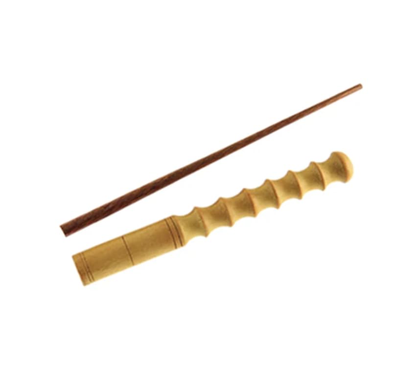 Instrumento de percusión Guiro acanalado de madera, 23 cm (21 cm)