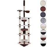 dibea Rascador para Gatos Árbol Escalador arañar Juguete para Mascotas (Altura Ajustable) (marrón/Beige)