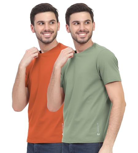 Image of Freecultr Truly Classic Organic Men's Cotton T-Shirt | Solid Round Neck Half Sleeve | Plain Stylish t Shirts | Regular Fit | Casual Comfortable T Shirt for Man