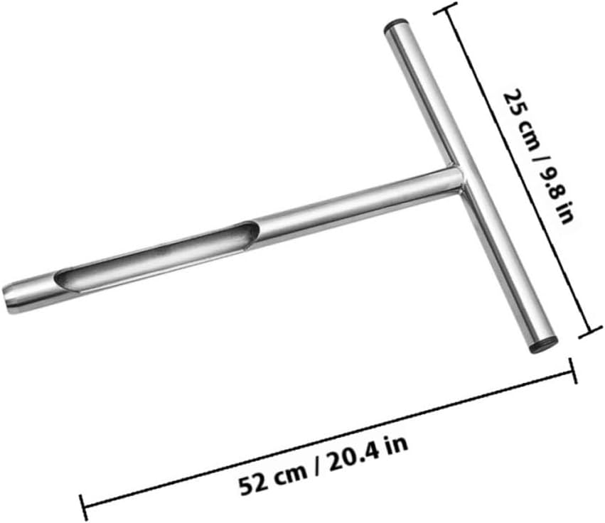 Stainless Steel Soil Probe Sampler with T Handle 21-inch Core Soil Sampling Tool for Lawn Gardening
