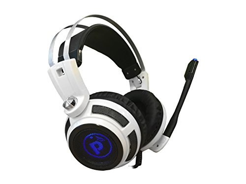 7.1 Virtual Surround USB Headset - USB Stereo Gaming Headphones and Microphone for Windows Mac Computer Video Games - Professional Gamer Braided Cable and Mic Set - Pyle PGPHONE80
