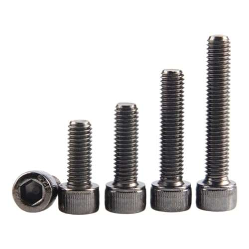 5/10個 M2 /2.5 /3 /4 /5 /6 DIN912 六角穴付きネジ グレード12.9 合金鋼 ブラックニッケル ボルト長さ4~30mm(M2.5x6mm-10pcs)