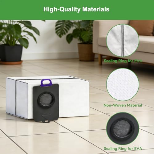 Image of WAIKAS 14 Pack Vacuum Bags for NARWAL Flow, Freo Z10, Freo Z Ultra, Freo Z10 Ultra, Freo X10 Pro Robot Vacuum, Disposable Dust Bags with Large Capacity as Replacement Parts /Accessories